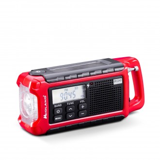 Radio alarmowe Mini MIDLAND ER200 AM/FM dynamo/solar/USB latarka 2200mAh Li-Ion
